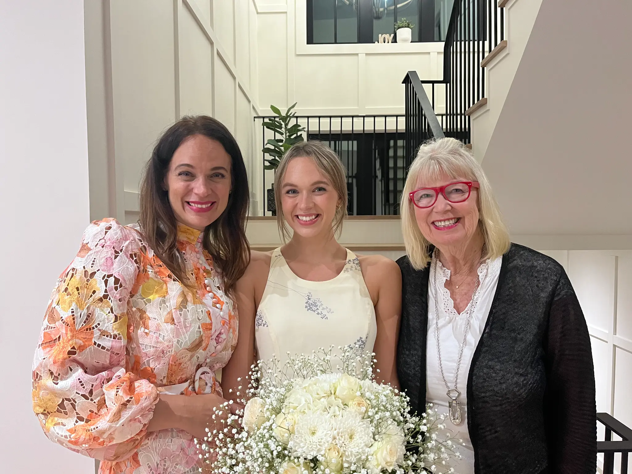 Three generations dressed up at Jayce\u2019s bridal shower